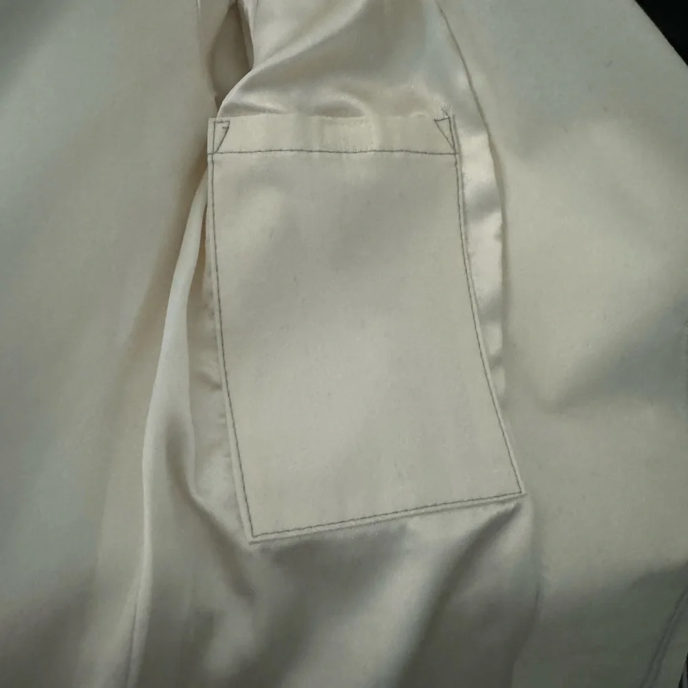 EUC White House Black Market Ivory Trench size Small - Picture 4 of 6